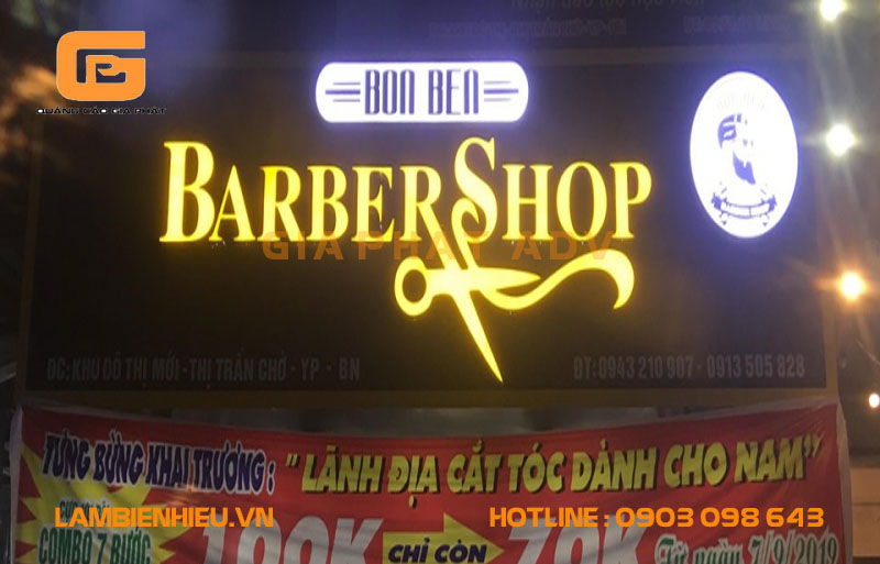 Biển hiệu barber shop cắt tóc nam