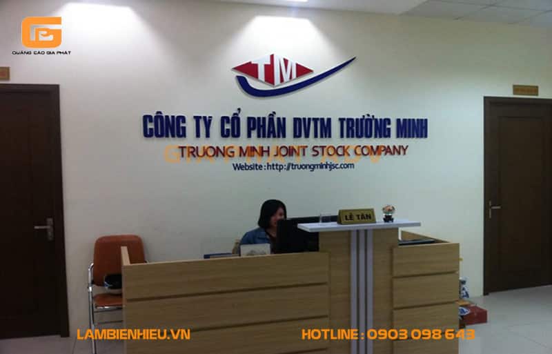 Biển hiệu văn phòng công ty Trường Minh